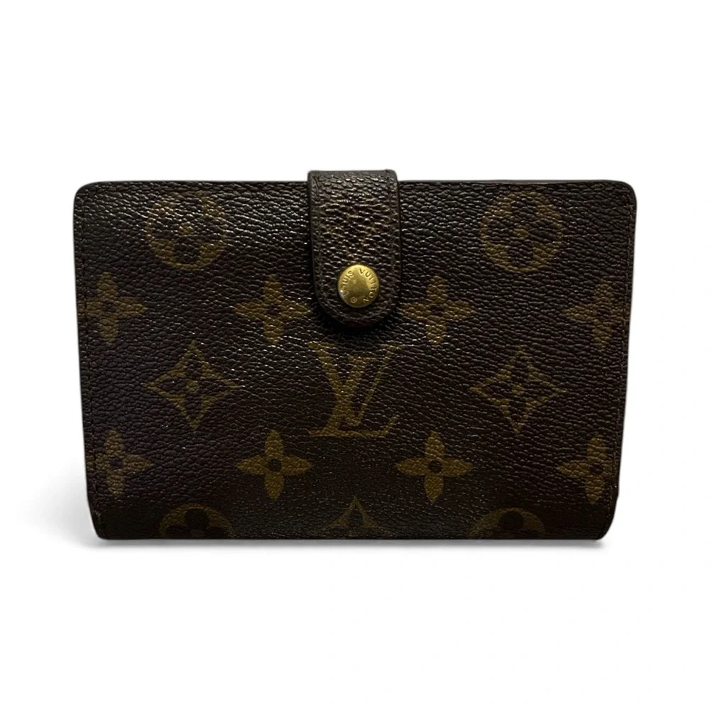 Louis Vuitton Gold and Brown Monogram Kiss lock COA included - Picture 2 of 12